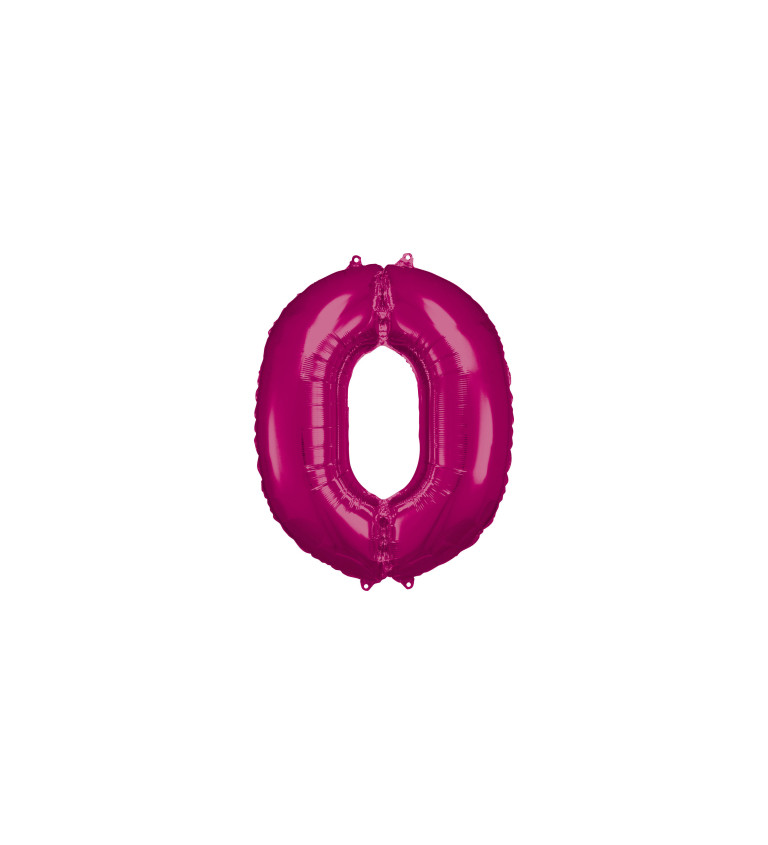 Balonek "0" velký - růžový