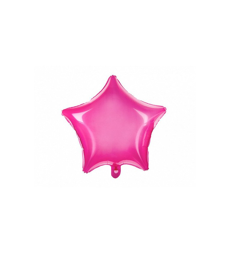 Fóliová hvězda růžová - balónek
