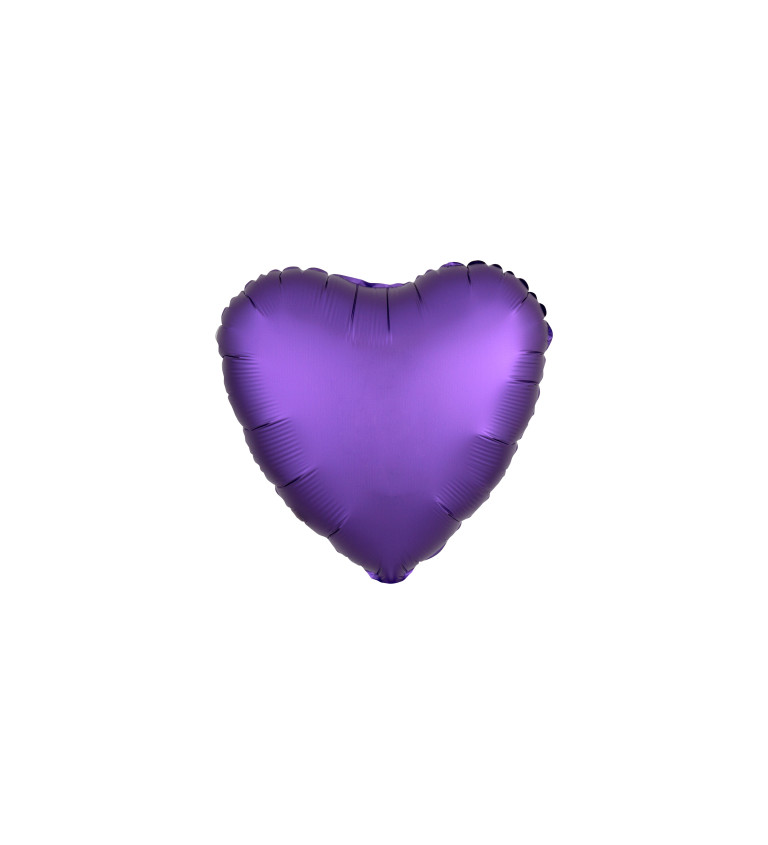 Balónek srdce fialové