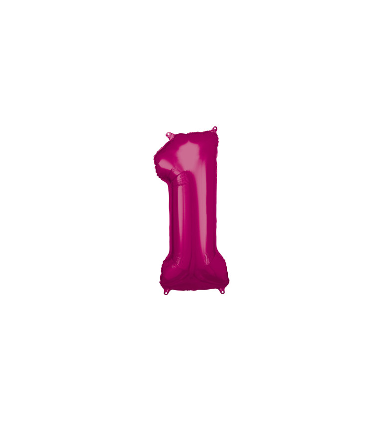 Balonek "1" velký - růžový