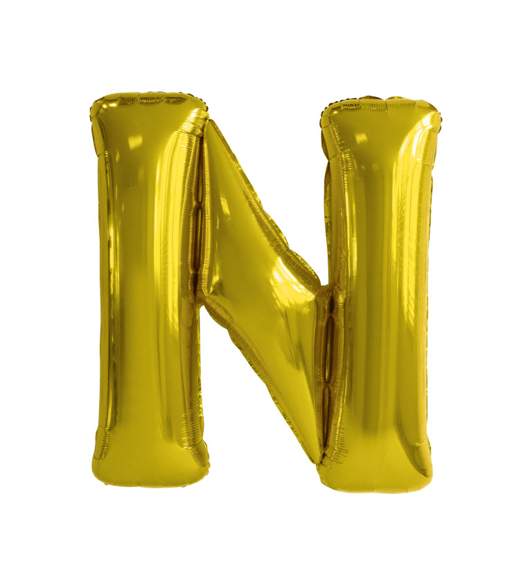 Fóliový balónek - gold písmeno N