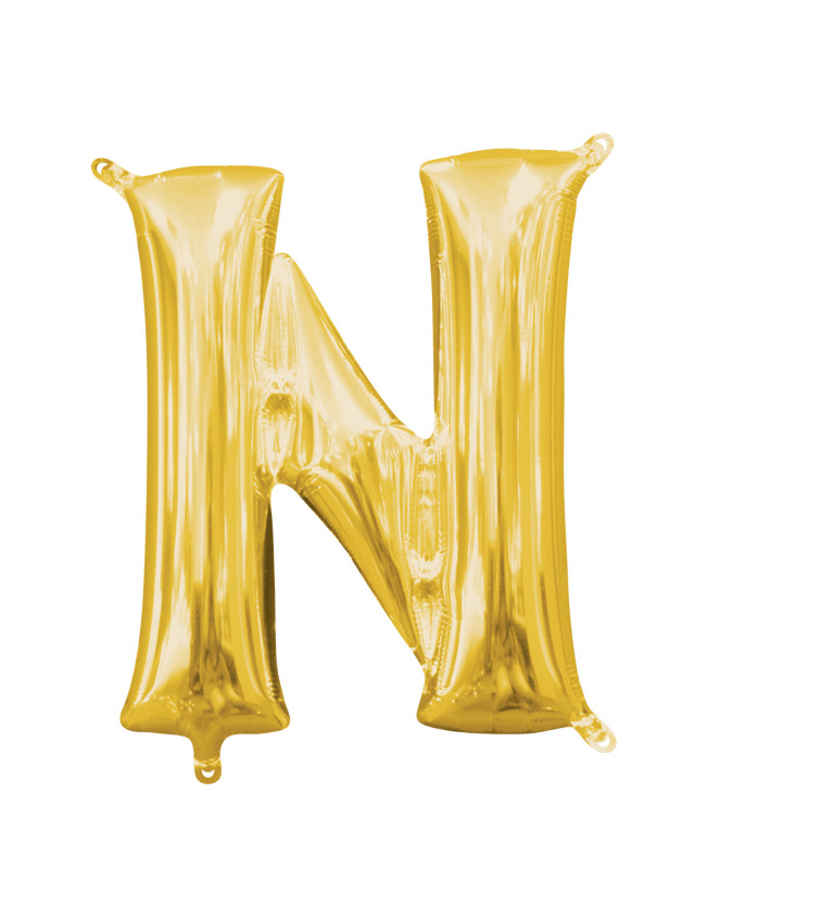 Fóliový balónek - zlaté písmeno N
