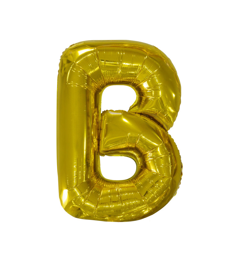 Fóliový balónek zlatý - písmeno B