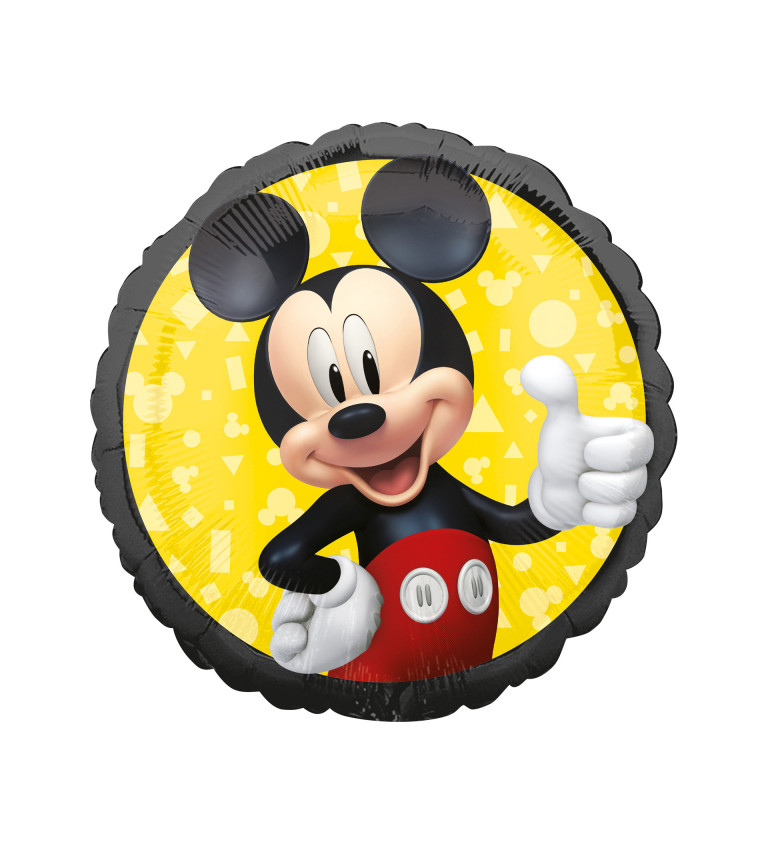 Fóliový balónek - kulatý s Mickey Mousem