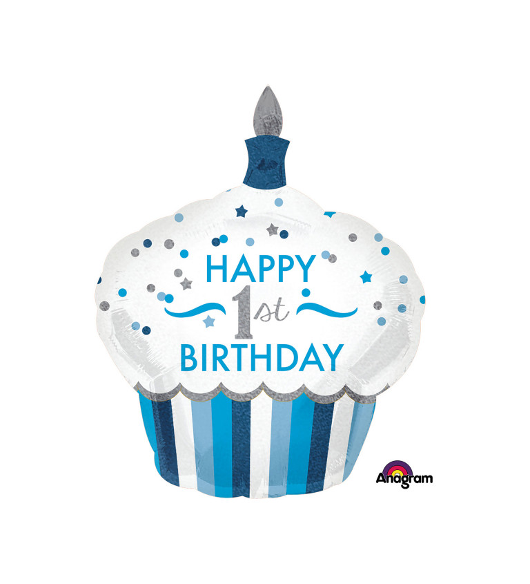 Fóliový narozeninový balónek - happy 1st birthday