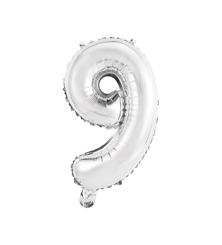 Fóliový balónek - stříbrná 9