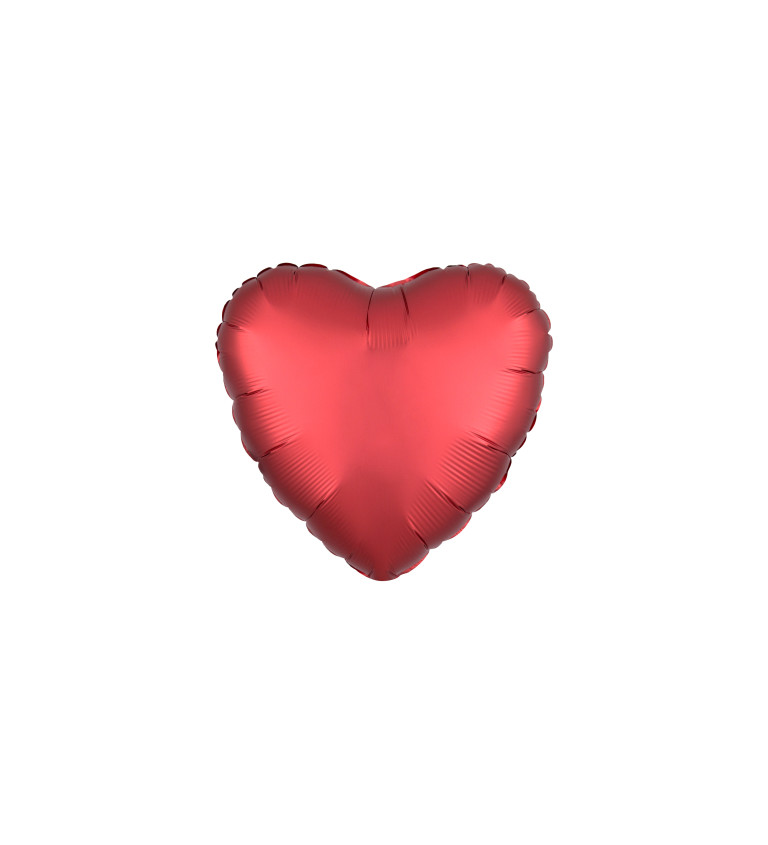 Fóliový balónek ve tvaru srdce - červené