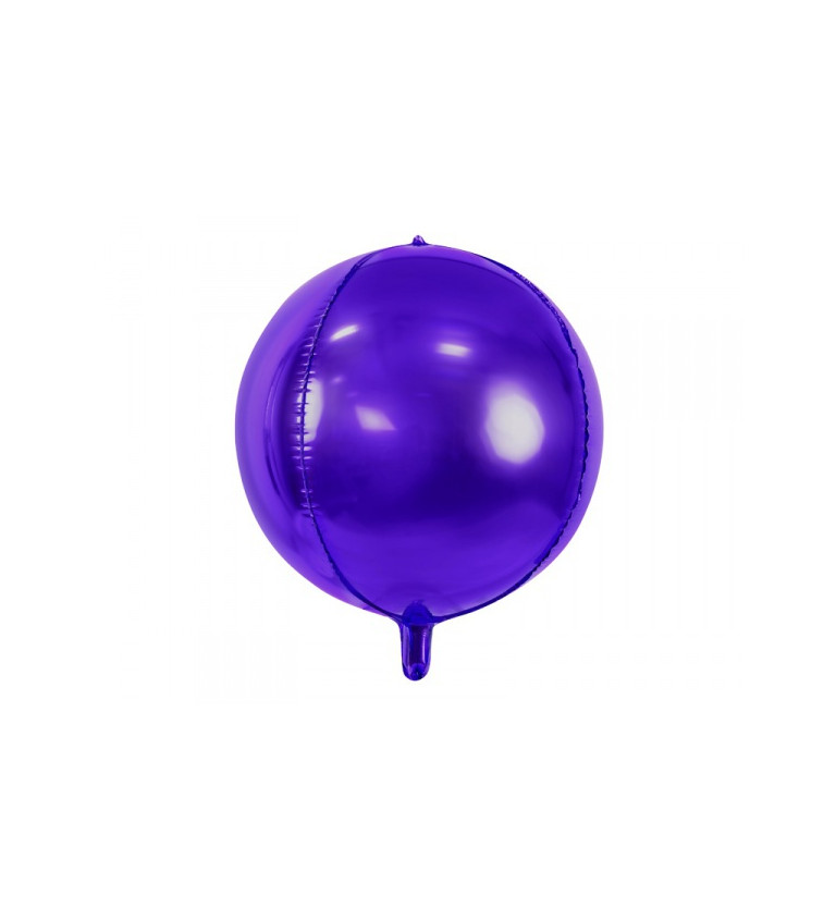 Fialový kulatý fóliový balónek