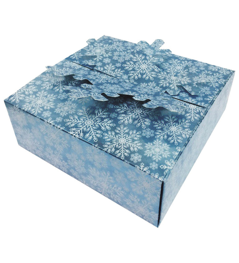 Krabička skládací dárková modrá 