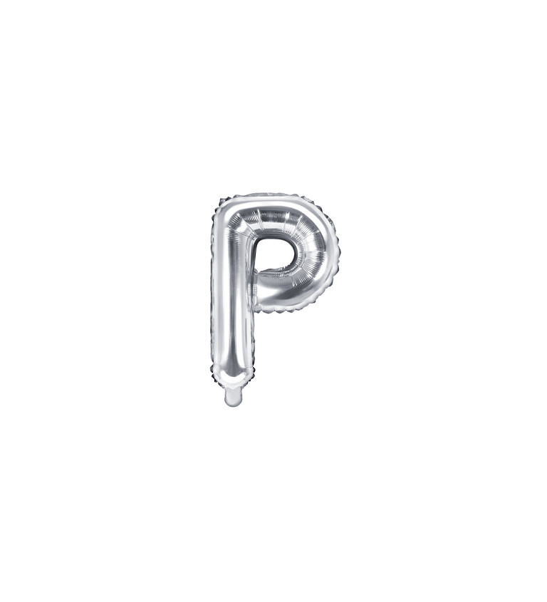Fóliový balónek - stříbrné písmeno P