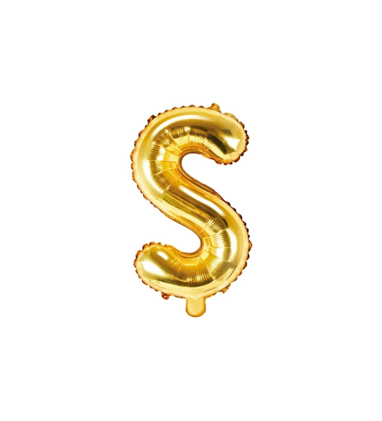 Fóliový balónek - zlaté písmeno S