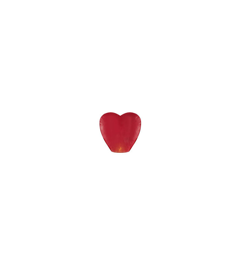 Lampion štěstí - červené srdce