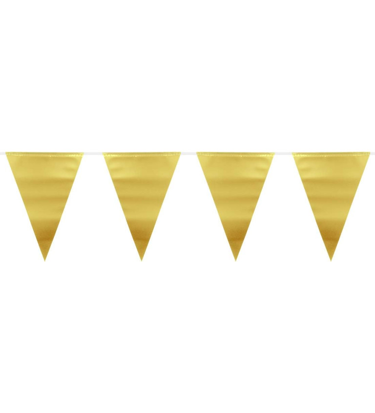 Girlanda - trojúhelníky zlaté