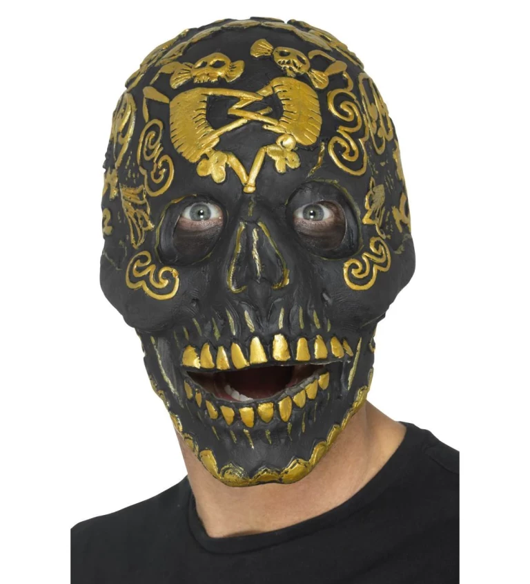 Maska halloween - Kostlivec černý