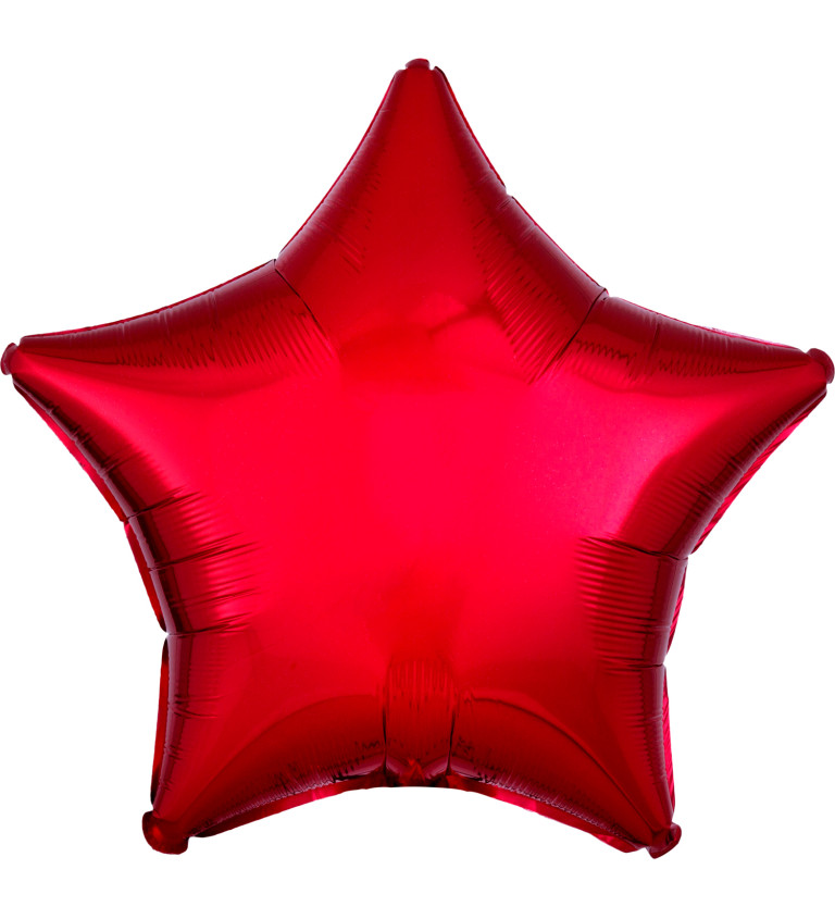 Foliový balónek - hvězda červený