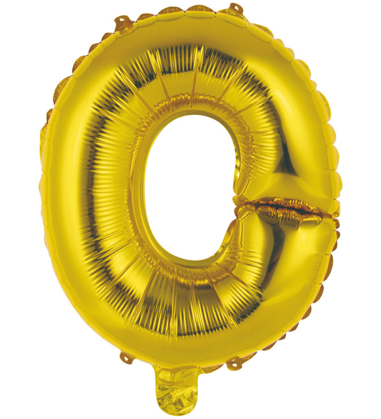 Fóliový balónek malý - zlaté písmeno O