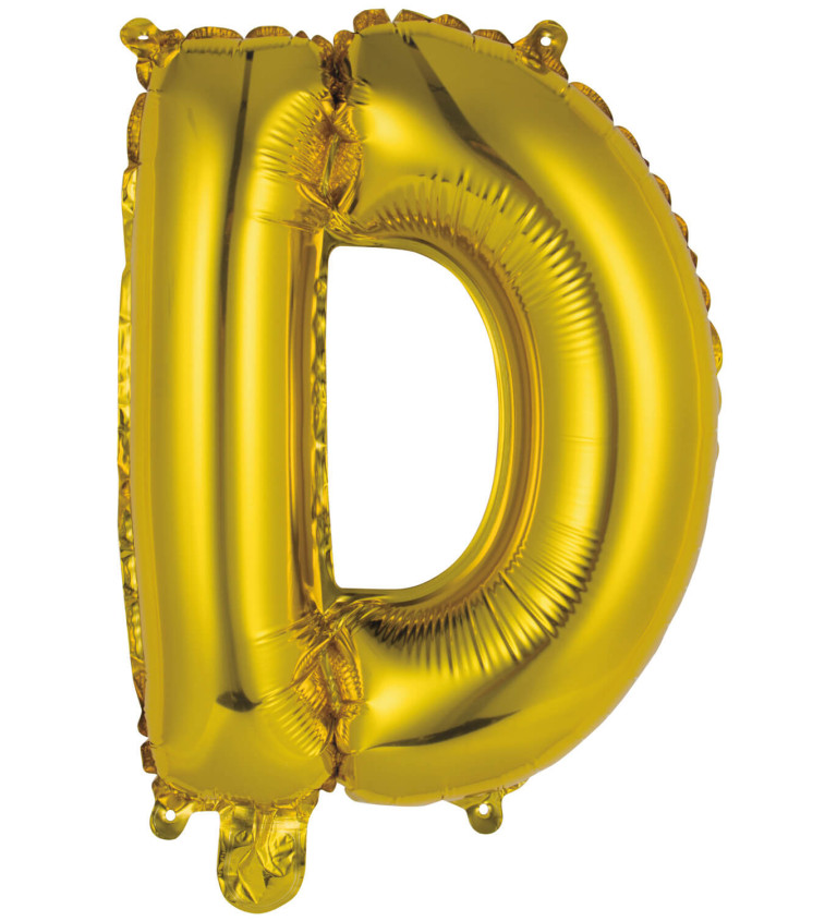 Fóliový balónek malý - zlaté písmeno D