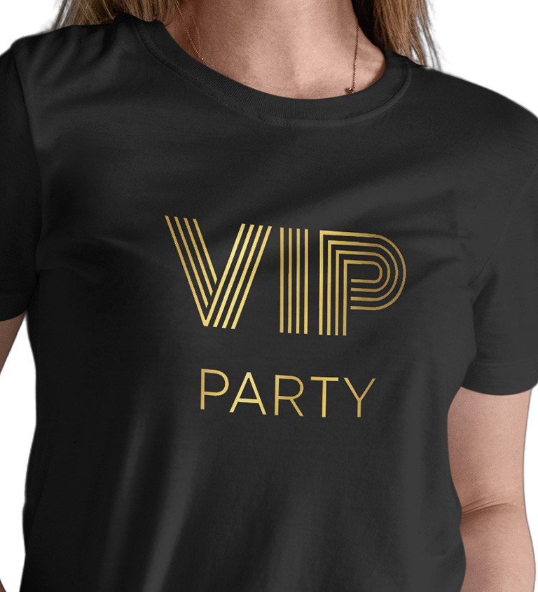 Dámské černé triko - VIP party