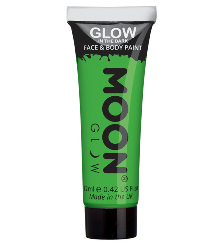 UV neon zelená barva na obličej a tělo