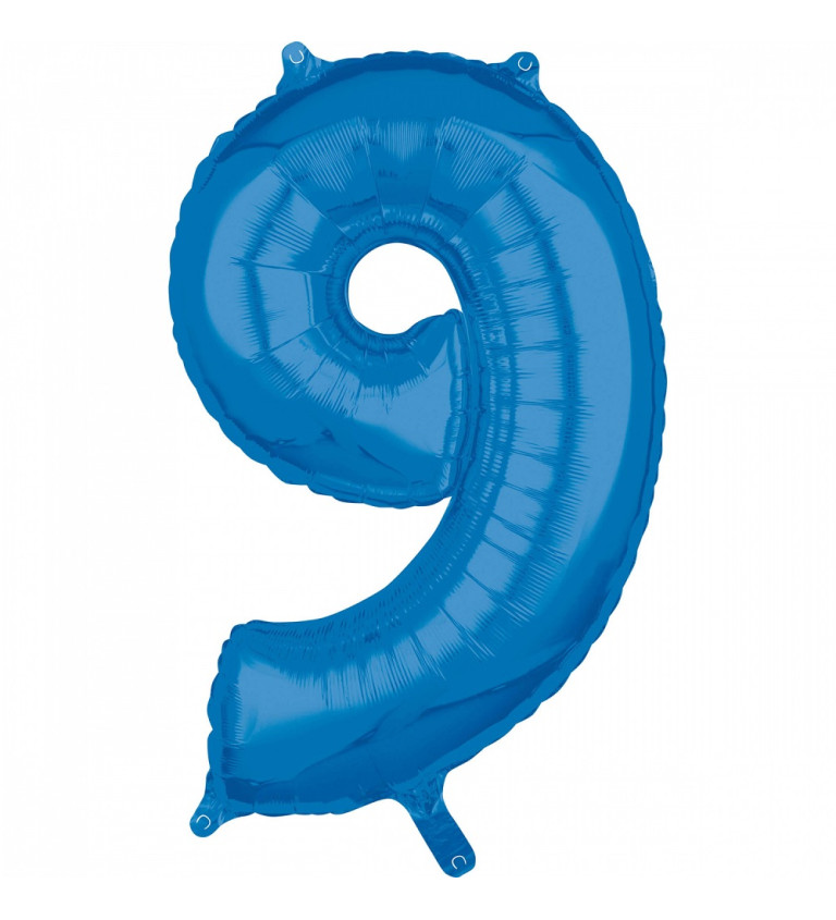 Balónek modré číslo 9