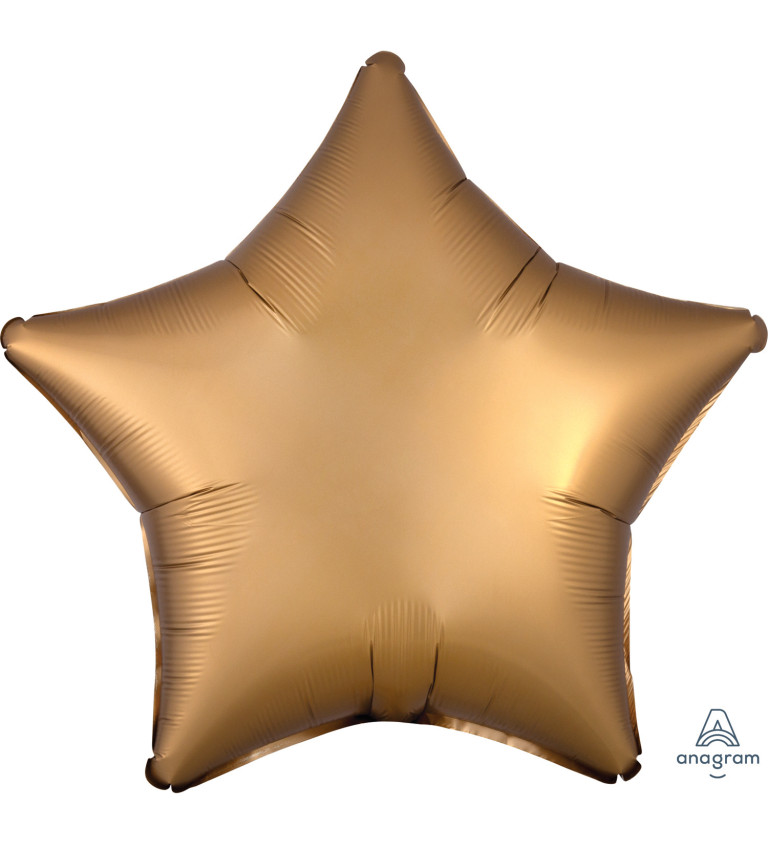 Foliový balónek - hvězda zlatý