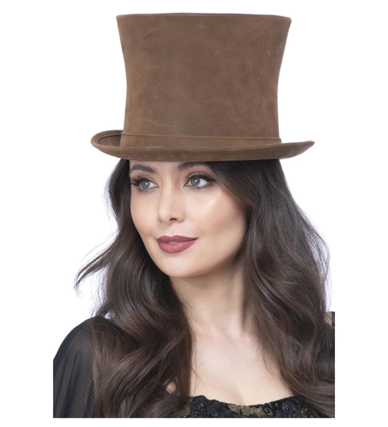 Viktoriánský klobouk hnědý
