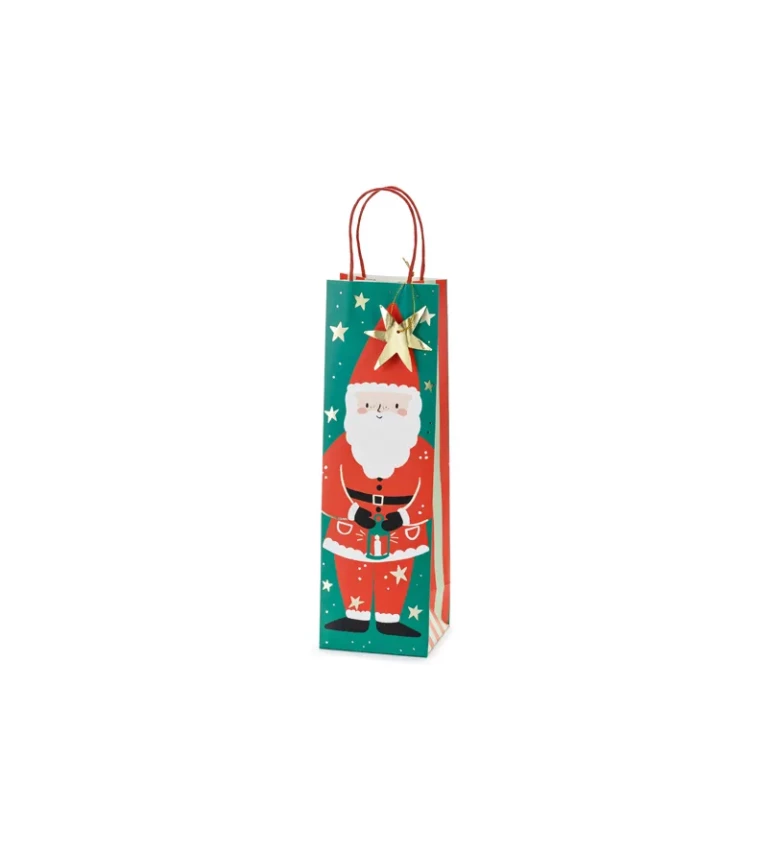 Dárková taška na láhev - Santa