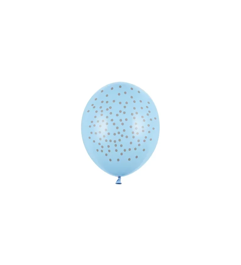 Latexové balónky Strong modré s puntíkama