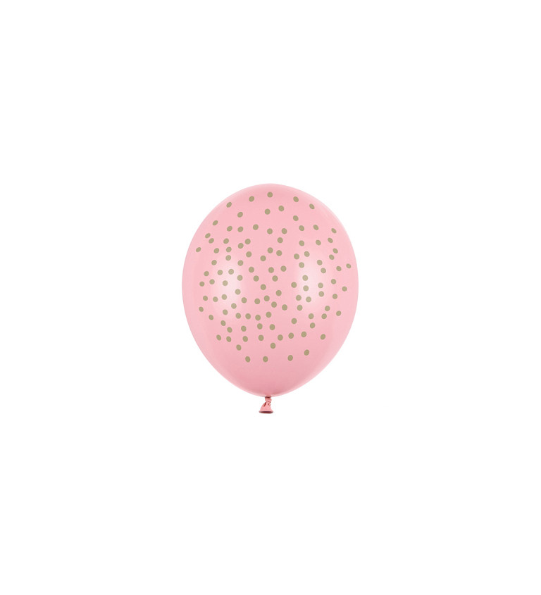 Růžové balonky s puntíky
