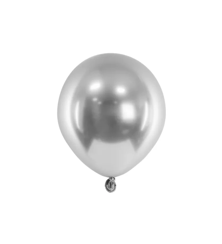Stříbrné lesklé balónky