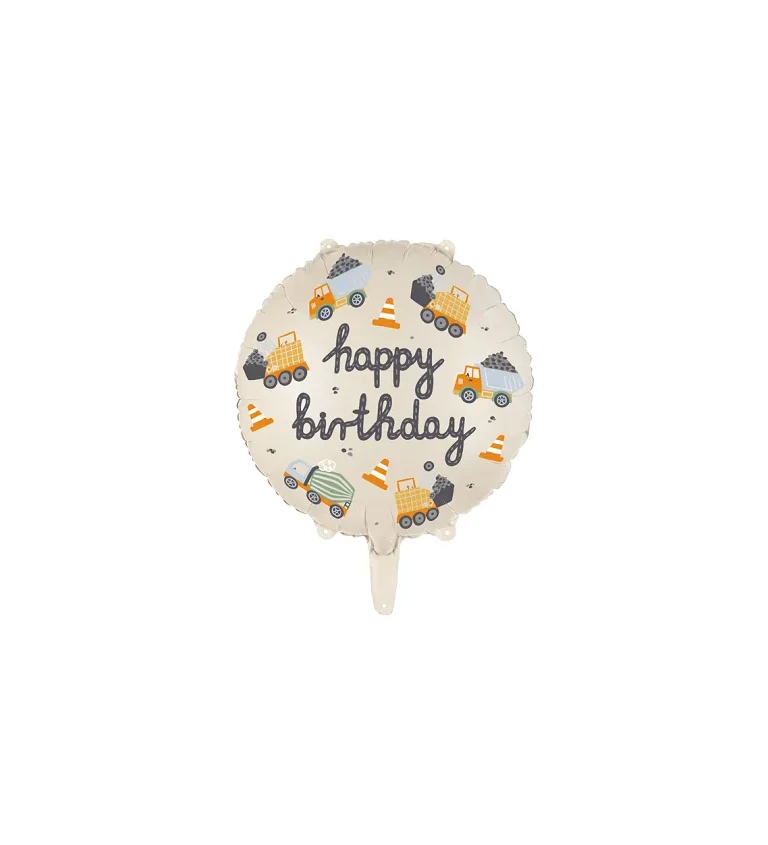 Balónek narozeninový - nákladní auta