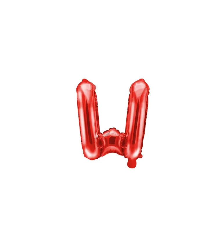 Fóliový balónek W - červený
