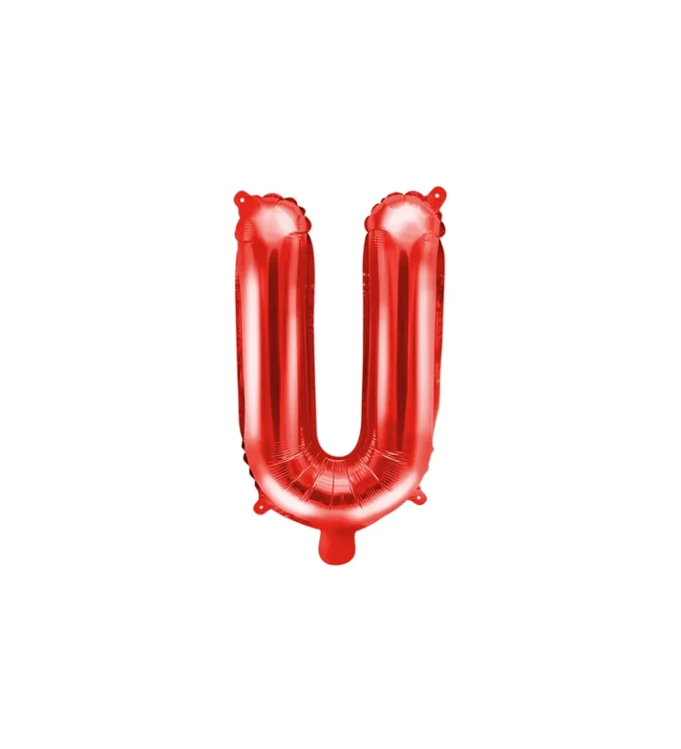 Fóliový balónek U - červený