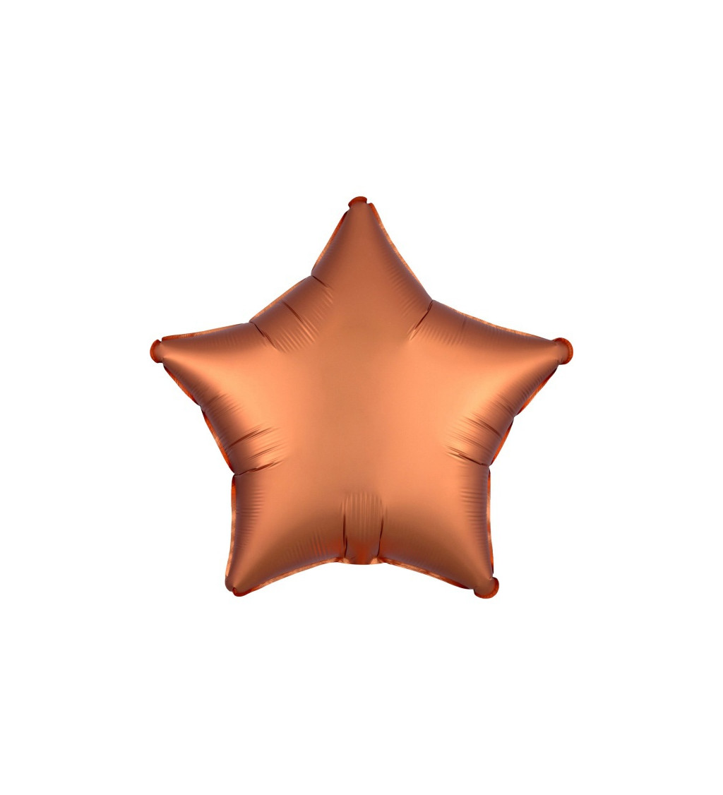 Fóliový balónek ve tvaru hvězdy - bronzový