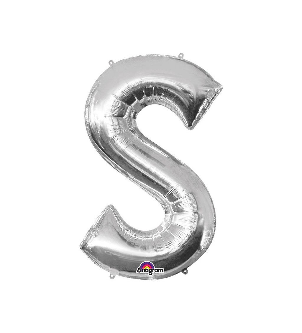 Balonek "S" - stříbrný