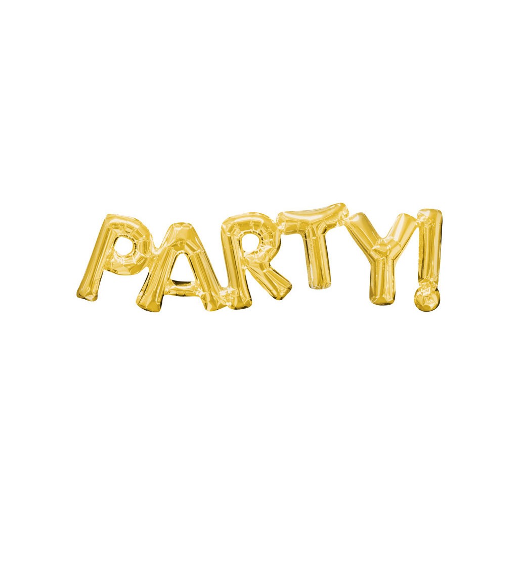 Balonek "PARTY!" - zlatý