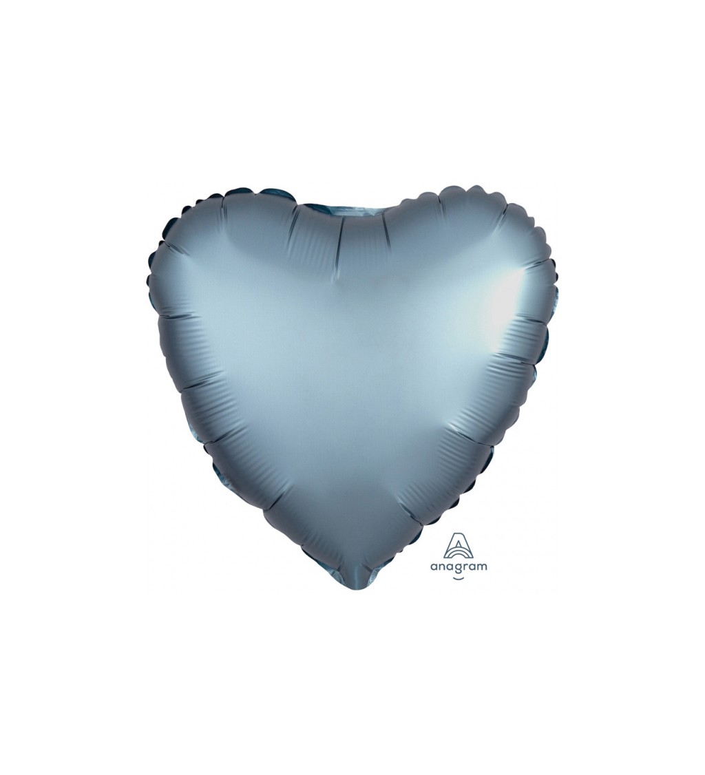 Fóliový balónek ve tvaru srdce - ocelový