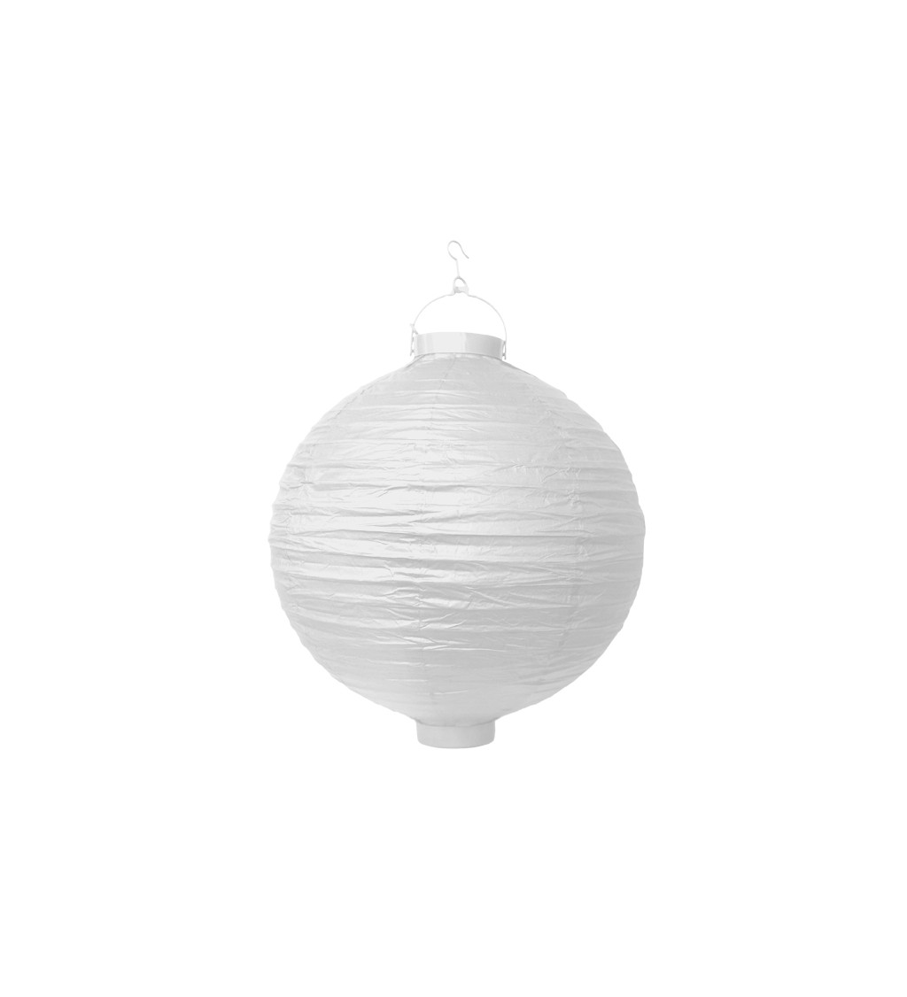 Papírový lampion - bílý 20 cm