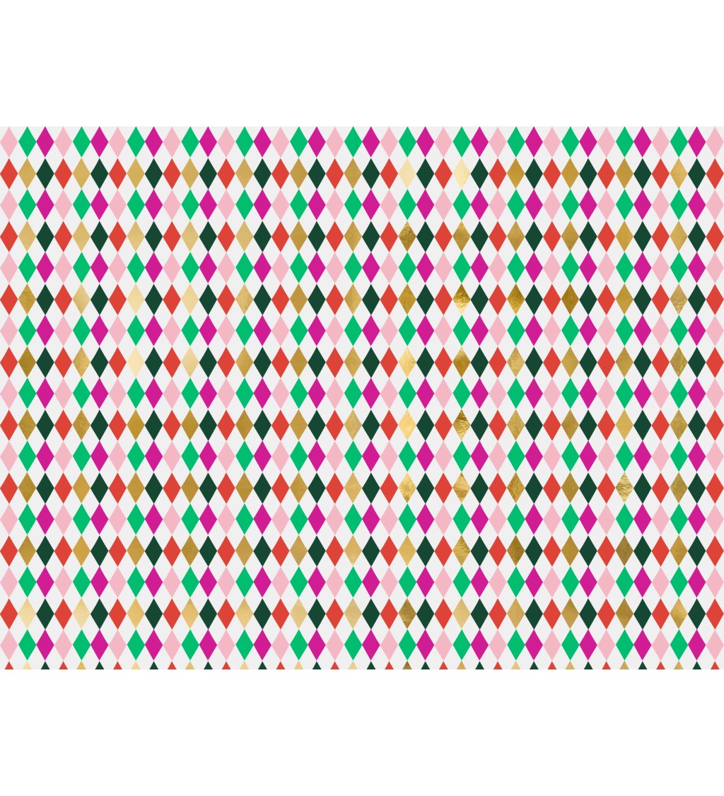 Dárkový papír barevné kosočtverce