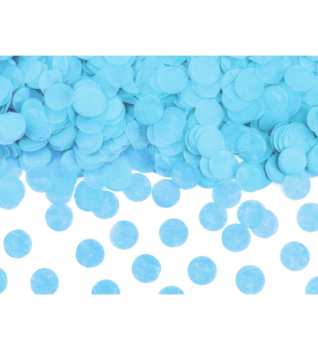 Vystřelovací konfety - modré puntíky