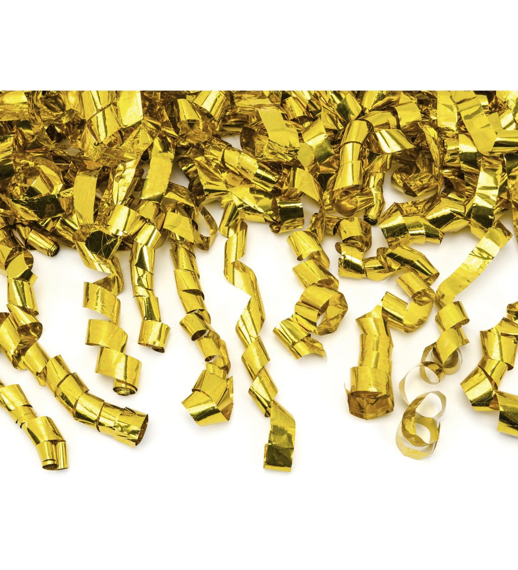 Vystřelovací konfety - zlaté proužky