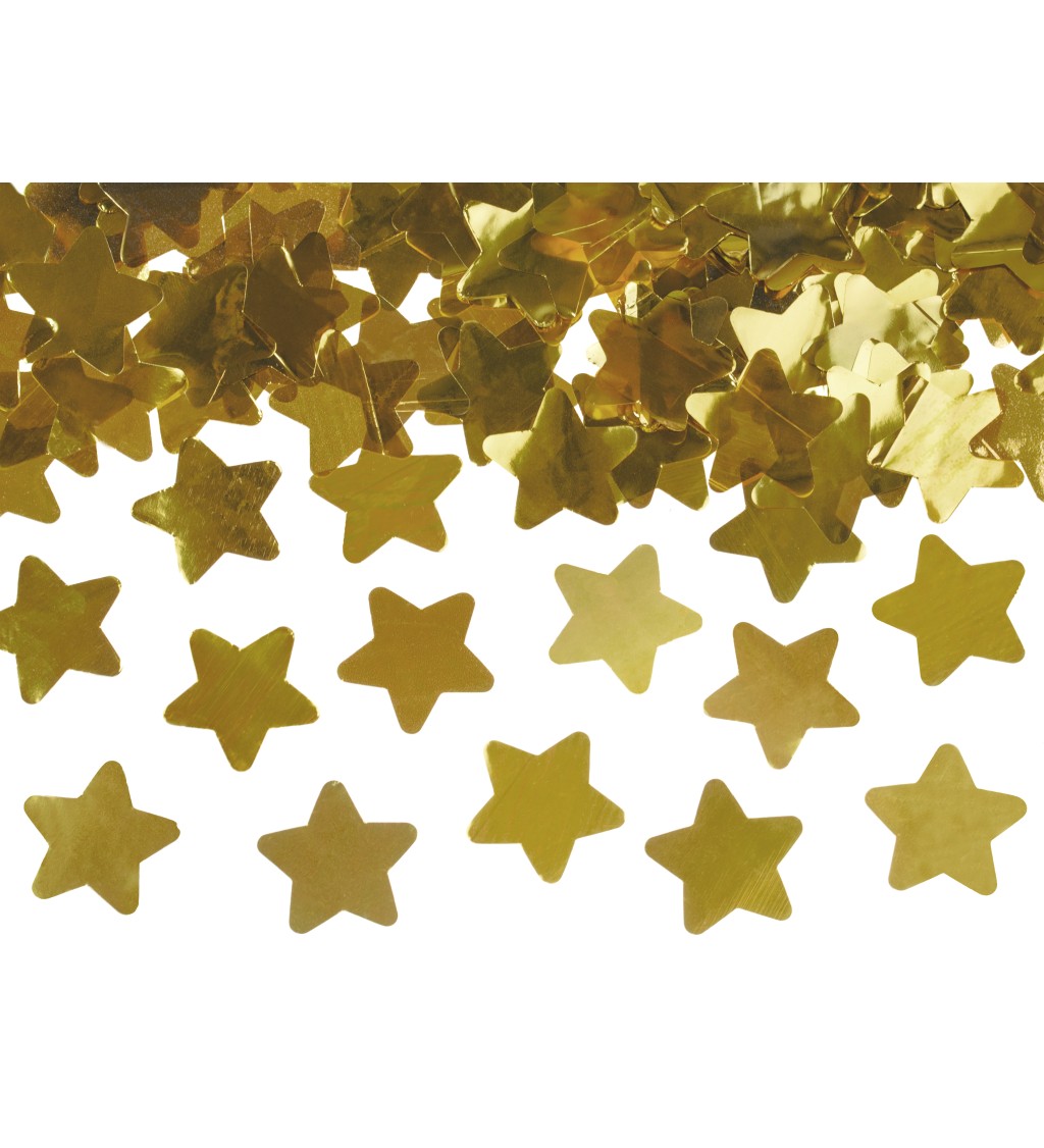 Vystřelovací konfety maxi - zlaté hvězdy
