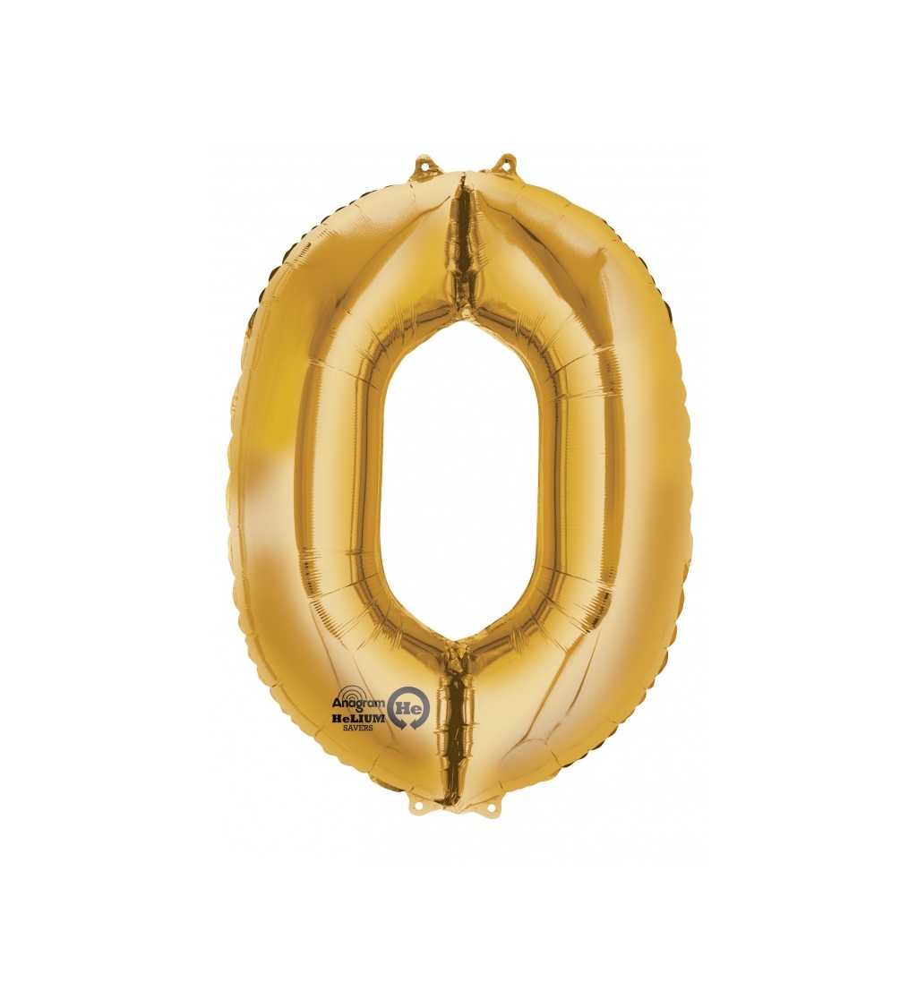 Balonek "0" - zlatý