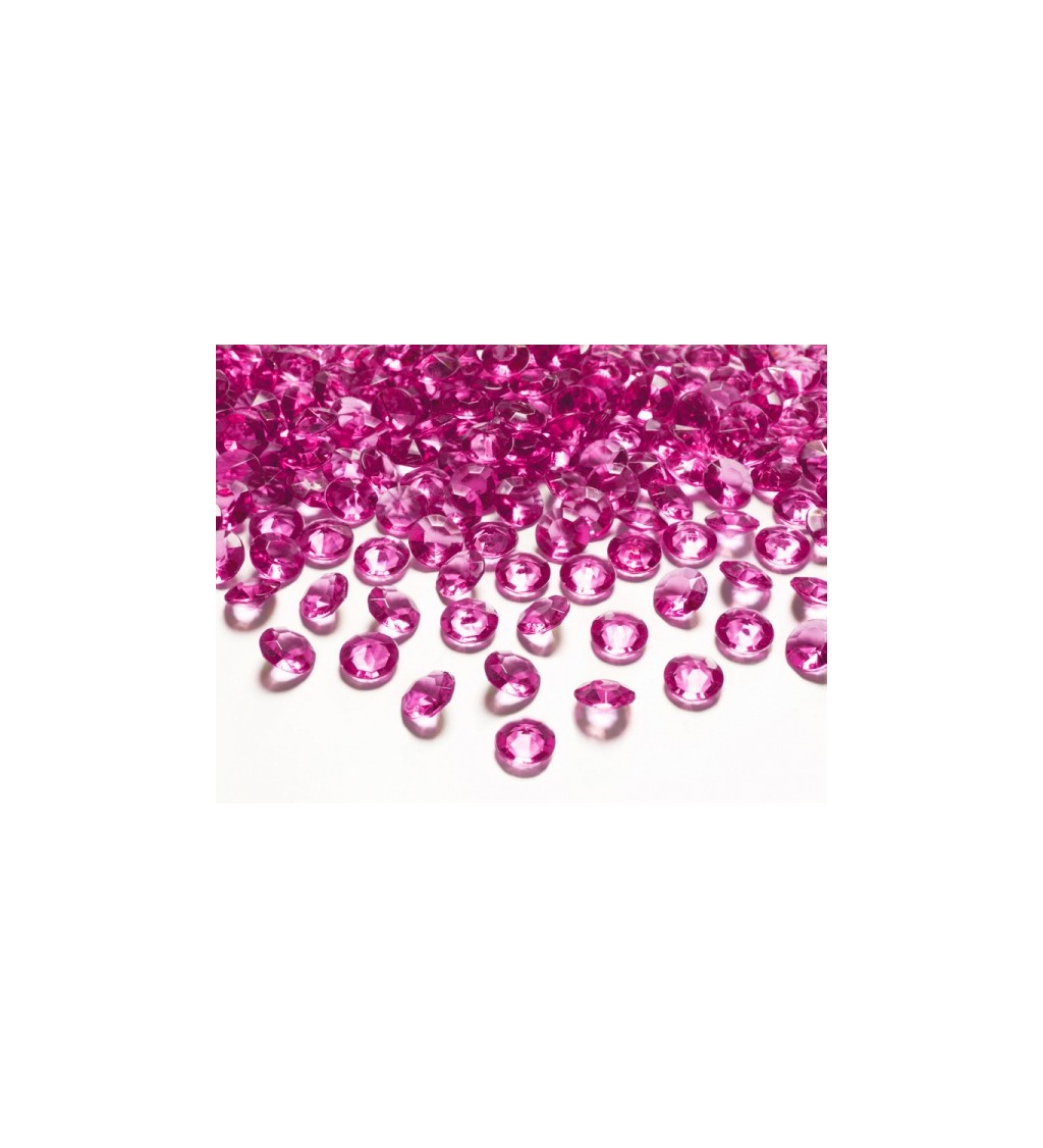 Dekorativní diamanty mini - tmavě růžové