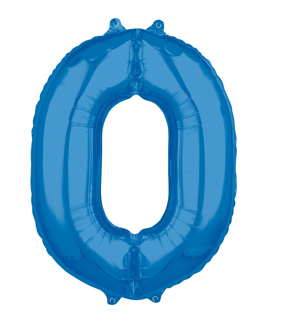 Balónek modrý s číslem 0