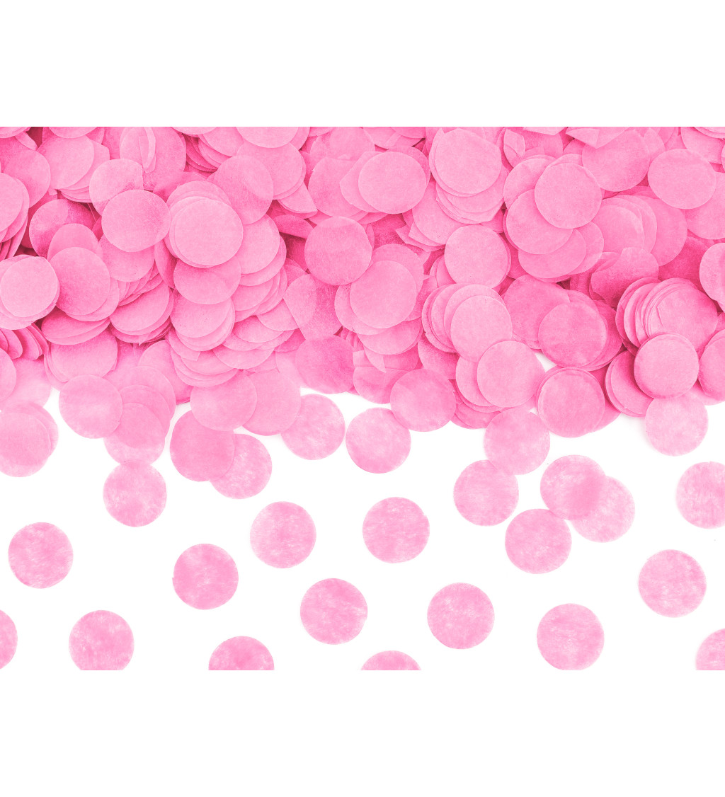 Vystřelovací konfety - růžové puntíky