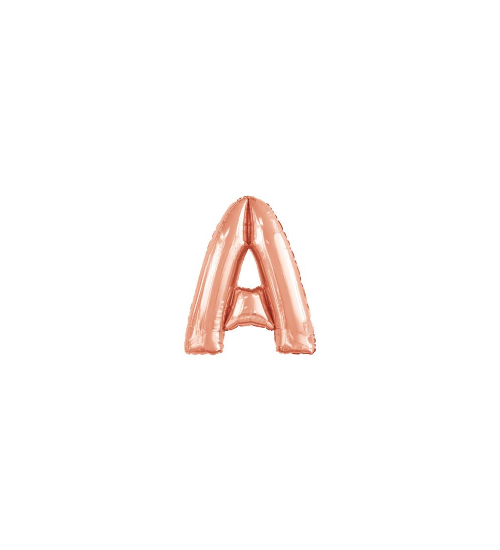 Fóliový balónek - růžově zlaté písmeno A