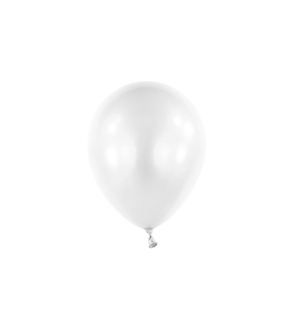 Latexové balónky 35 cm perleťově, bílé, 50 ks