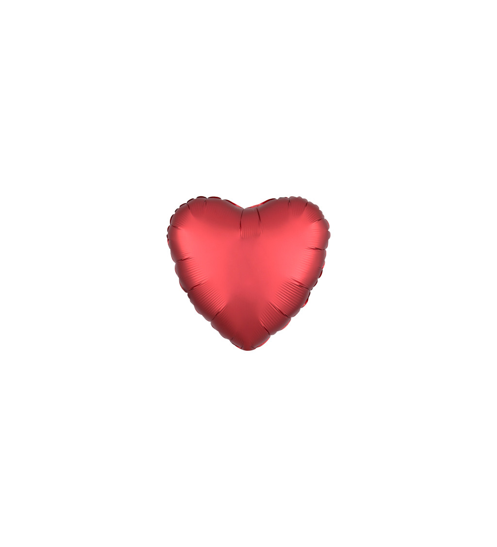 Fóliový balónek ve tvaru srdce - červené