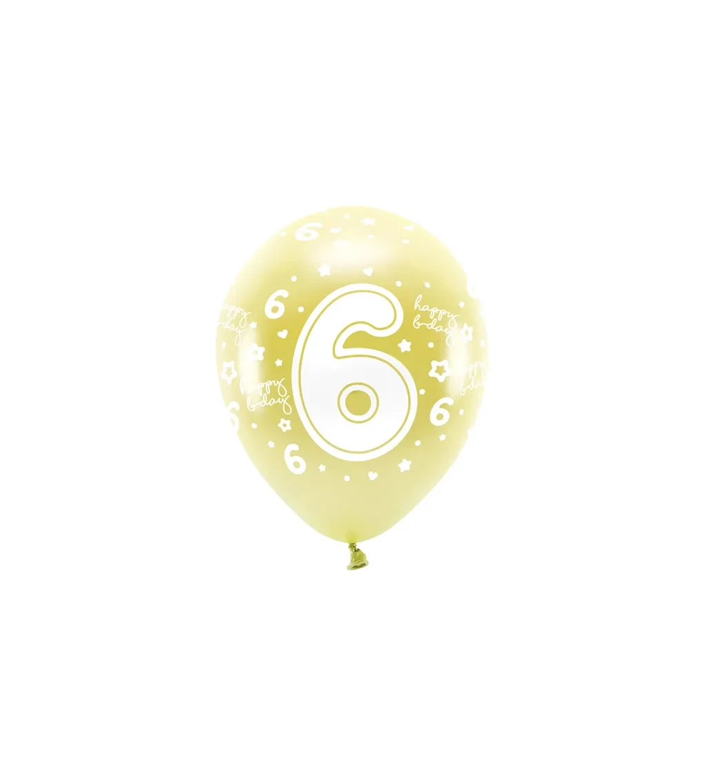 Latexové balónky - žlutá 6 eco